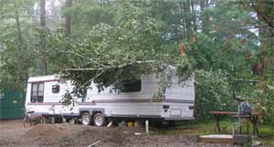 Trashed trailer