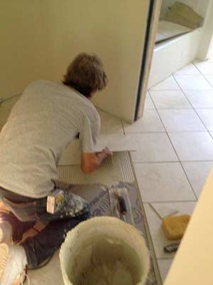 Placing the tile