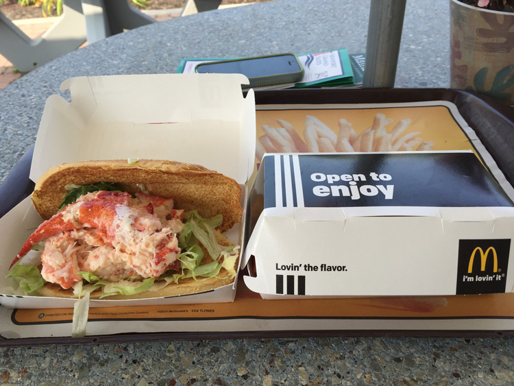 Even Mickey D's has Lobster Rolls!